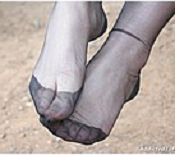 Nylon feet lover