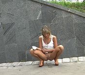 on knees pee women i pissed peeing blonde sex